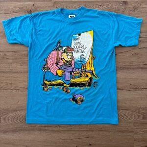 Vintage Single Stitch 90’s Macho Earth Natives "Gone Squirrel Hunting" Tee